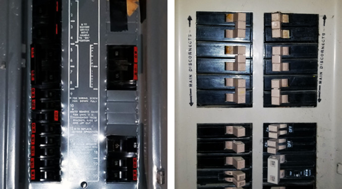 Split bus panel